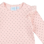 DOTS Allover Print Ruffle Shoulder Knit Dress