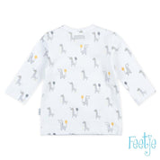 GIRAFFE Allover Print Long Sleeve Top