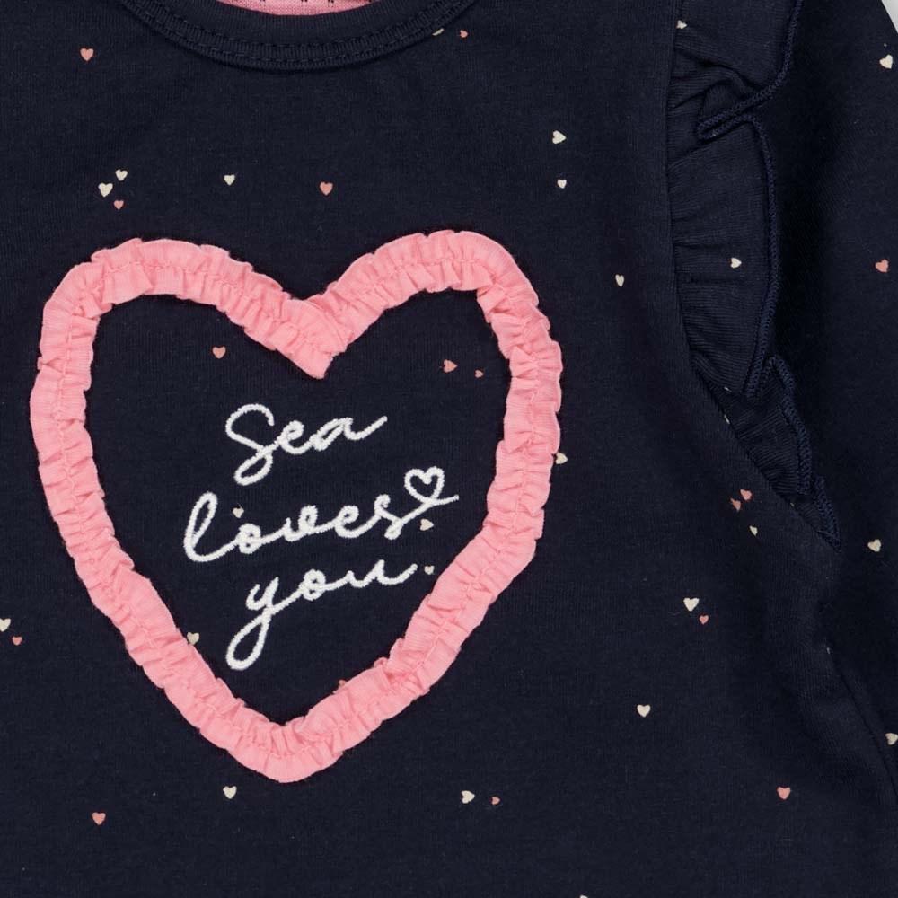 SEASIDE KISSES Special Heart Long Sleeve Top