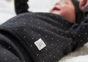 MINI PERSON Allover Print Wrap-Over Side-Snap Long Sleeve Top