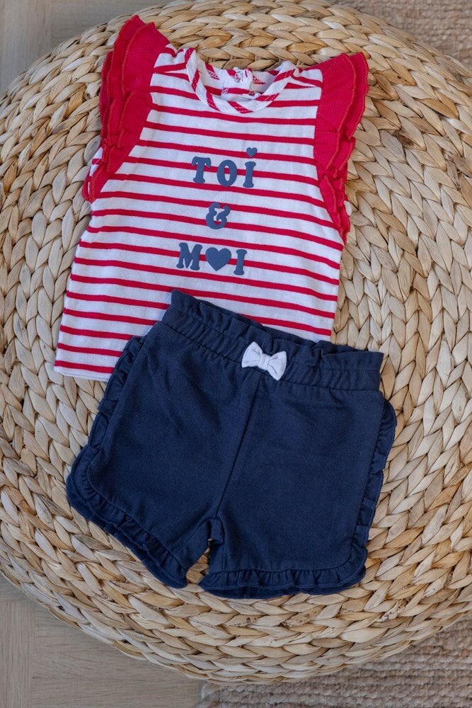 POMME D'AMOUR You and Me Stripe Top