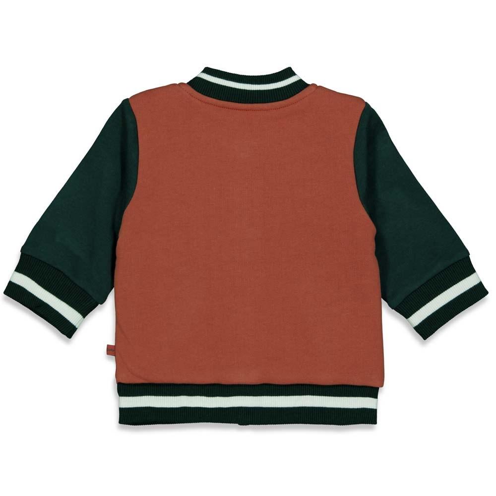 TEAM TROUBLE Reversible Cardigan Sweater